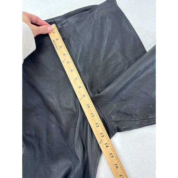 Alexander Wang Womens Leather Pants Black Size 8 With Side Zipper Unisex - Picture 6 of 8